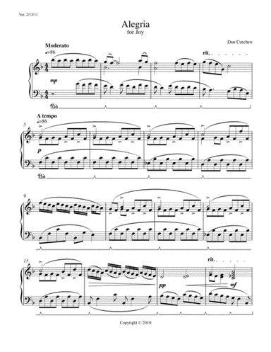 Piano Solo, "Alegria"