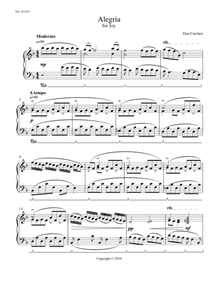 Piano Solo, "Alegria"