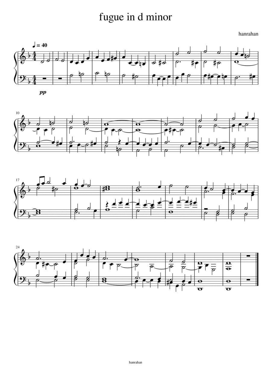 Fugue in d minor