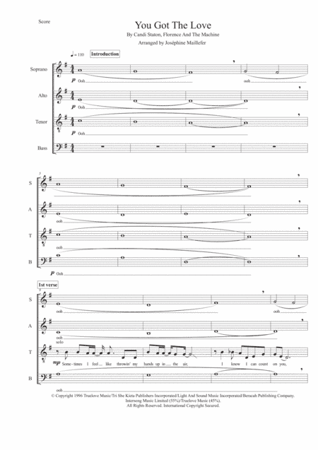 You Got The Love (arr. Joséphine Maillefer)