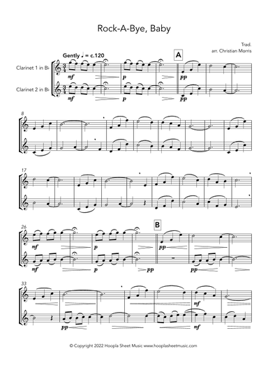 Rock-a-Bye, Baby (arr. Christian Morris)