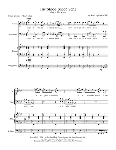 The Shoop Shoop Song (it's In His Kiss) (arr. Karl Logue)