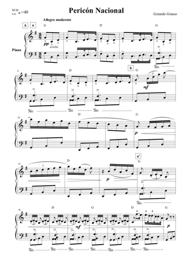 Pericon Nacional. Autor: Gerardo Grasso (arr. Torcaza Azul)