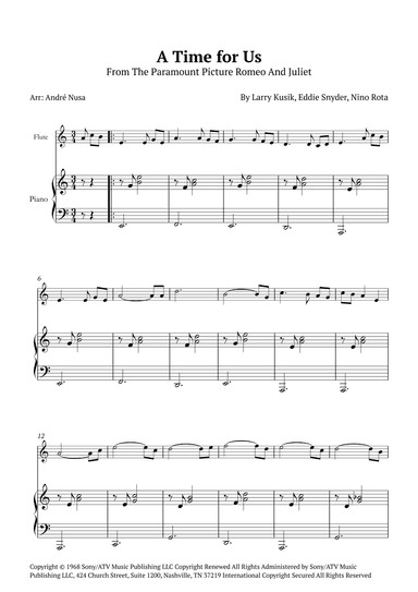 A Time For Us (love Theme) (arr. André Nusa)