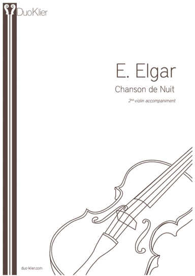 Elgar - Chanson de Nuit, 2nd violin accompaniment (arr. Duo Klier)