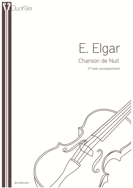 Elgar - Chanson de Nuit, 2nd violin accompaniment (arr. Duo Klier)