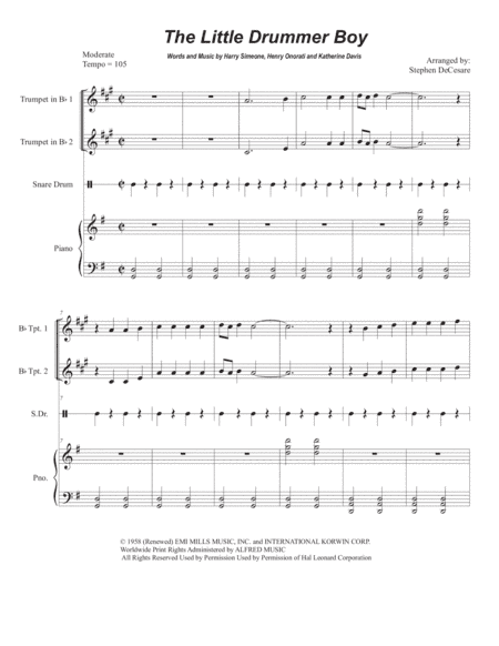 The Little Drummer Boy (arr. Stephen DeCesare)