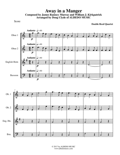 Away in a Manger for Double Reed Quartet (arr. Doug Clyde)