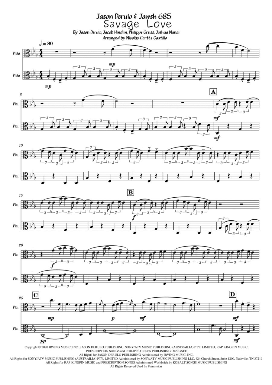 Savage Love (arr. Nicolás Cortés Castillo)