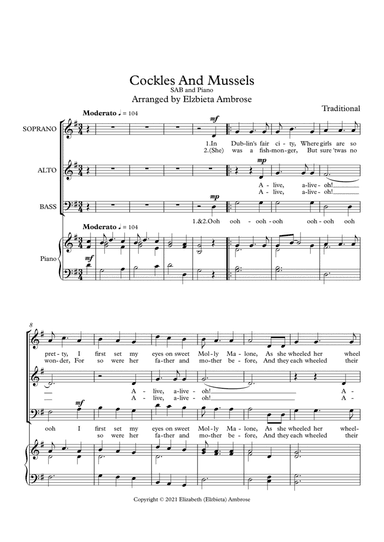 Cockles and Mussels (arr. Elzbieta Ambrose)