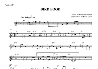 Bird Food (arr. Luca Aletta)