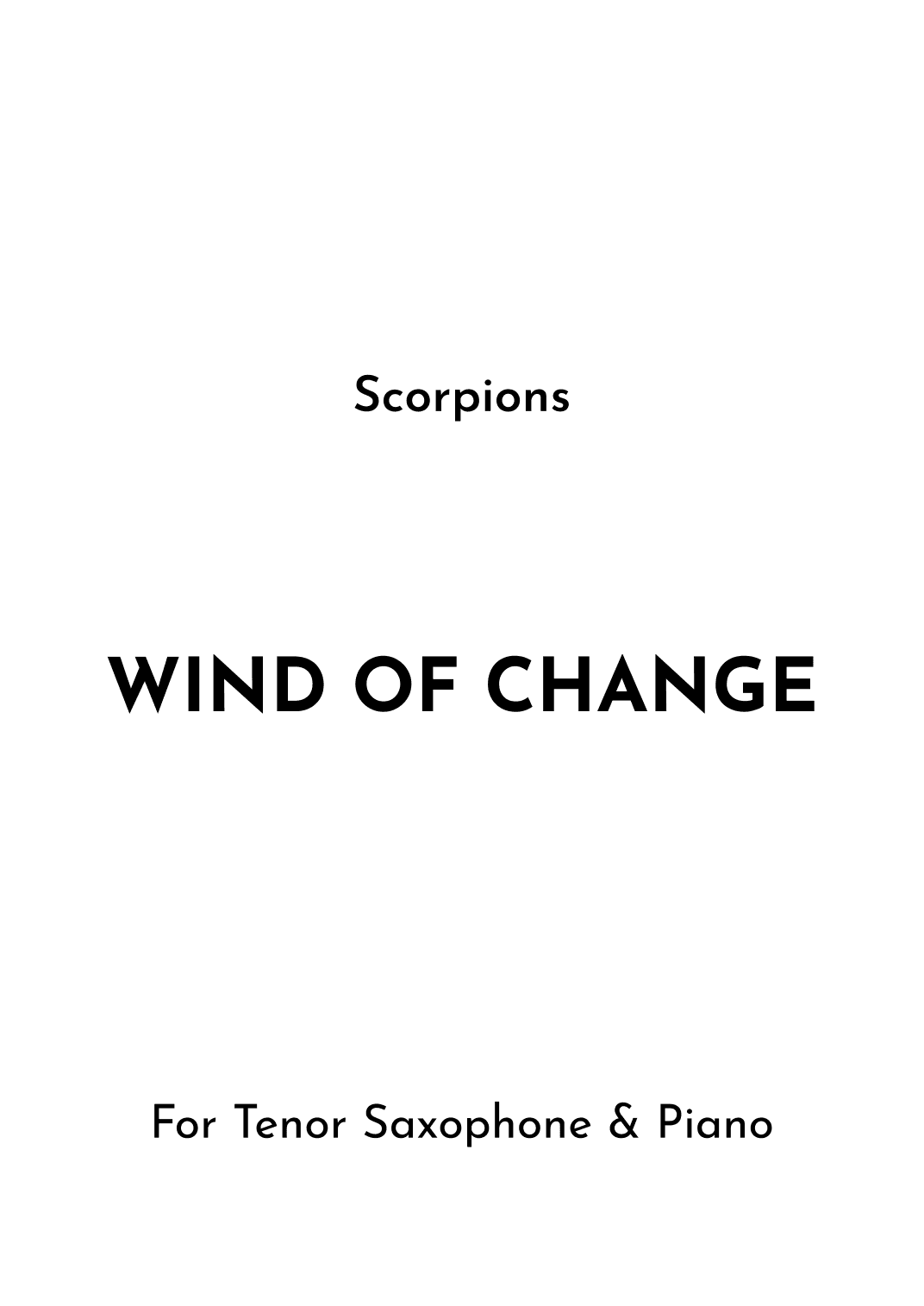 Wind Of Change (arr. Jireh J.)