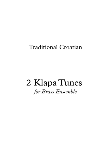 2 Klapa Tunes for Brass Ensemble (arr. Daniel Baykitch)