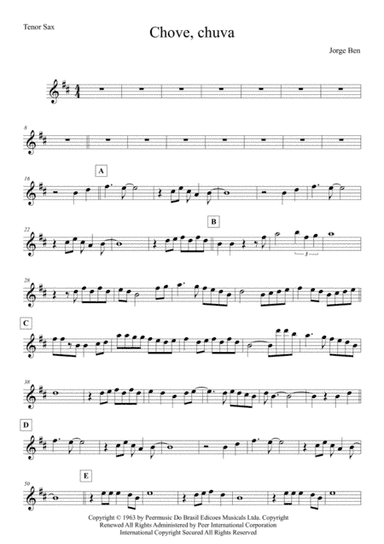 The Constant Rain (chove Chuva) (arr. Anderson Quevedo)