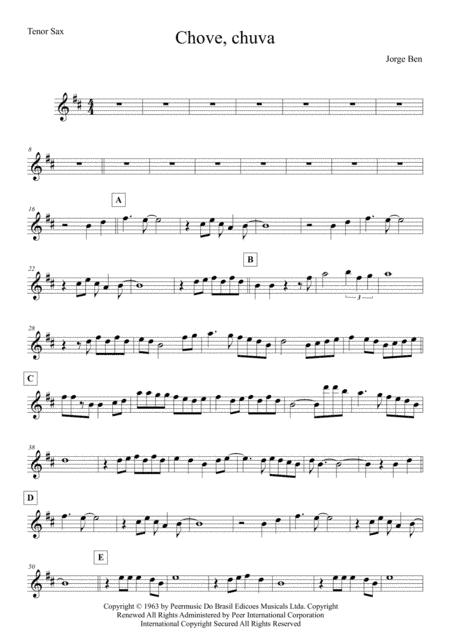 The Constant Rain (chove Chuva) (arr. Anderson Quevedo)
