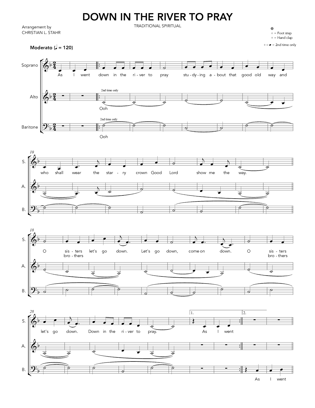 Down to the river to pray (arr. Christian L. Stahr)