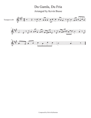 Du Gamla, Du Fria - Trumpet (arr. Kevin Busse)