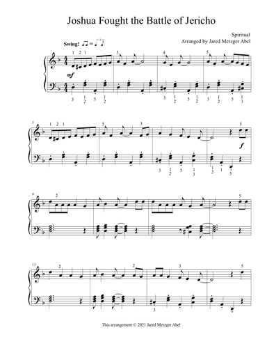 Joshua Fought the Battle of Jericho (arr. Jared Metzger Abel)
