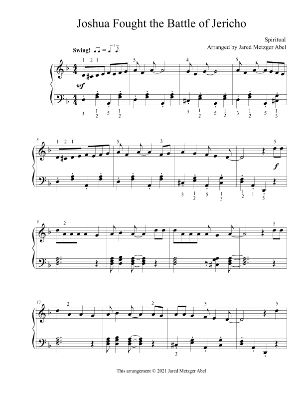 Joshua Fought the Battle of Jericho (arr. Jared Metzger Abel)