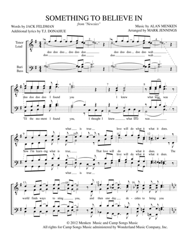 Something To Believe In (arr. Mark Jennings)