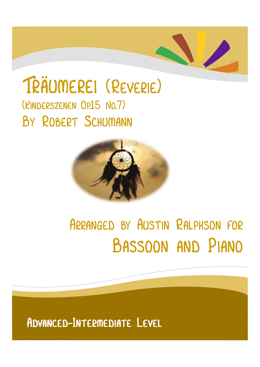 Traumerei (Kinderszenen No.7) - bassoon and piano with FREE BACKING TRACK to play along (arr. Austin Ralphson)