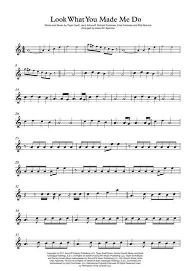 Look What You Made Me Do (arr. Alison M. Sparrow)