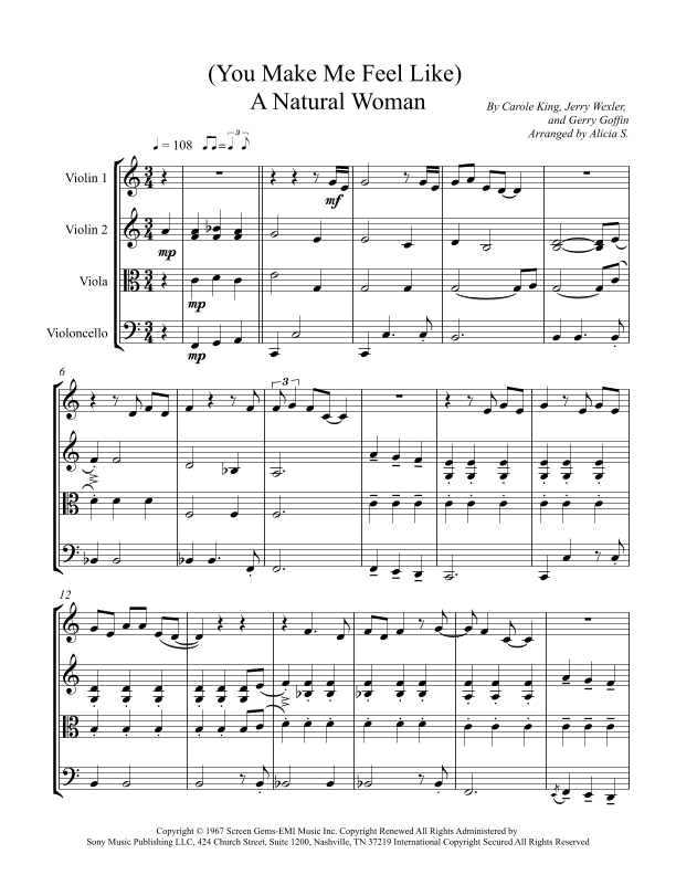 (you Make Me Feel Like) A Natural Woman (arr. Alicia S.)
