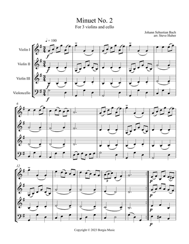 Minuet No. 2 (arr. Steve Huber)