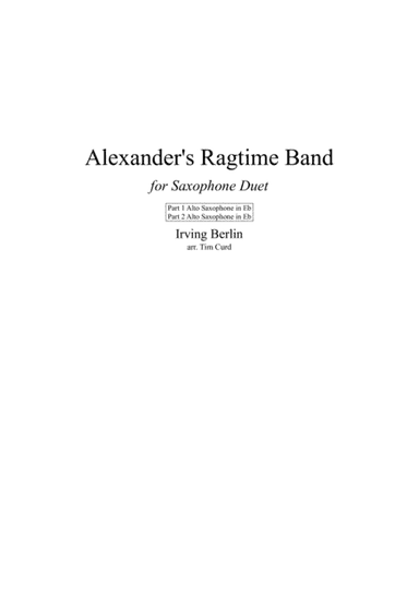 Alexander's Ragtime Band (arr. Tim Curd)
