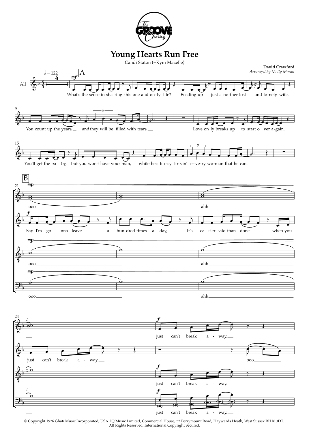 Young Hearts Run Free (arr. Molly Moran)