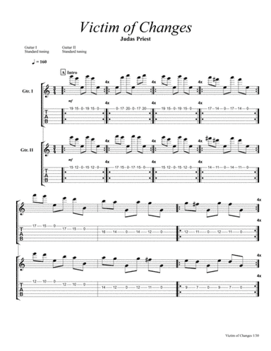 Victim Of Changes (arr. Angel V. Fortiz)