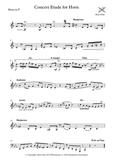 Concert Etude for Horn