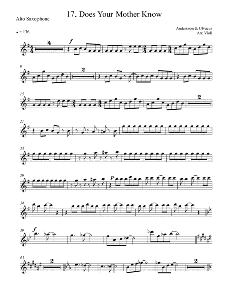 Does Your Mother Know (arr. Violi)