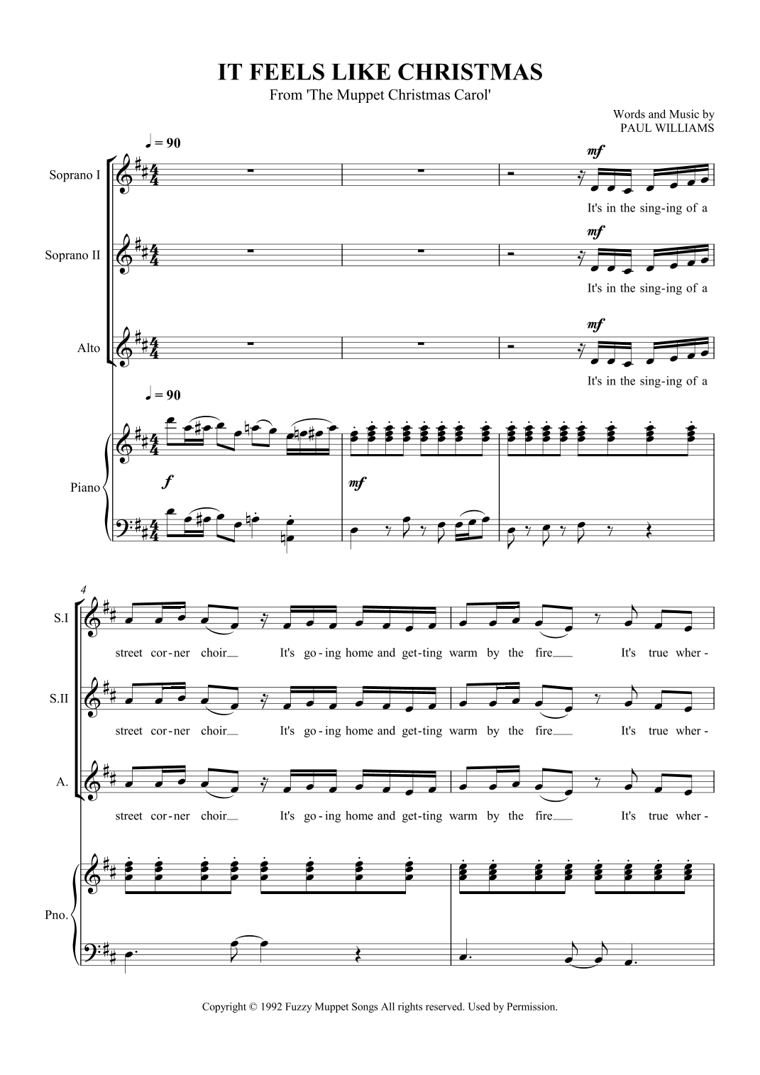 It Feels Like Christmas (arr. SCMusic)