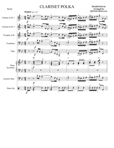 CLARINET POLKA - GERMAN BAND - OKTOBERFEST (arr. Dennis Ruello)