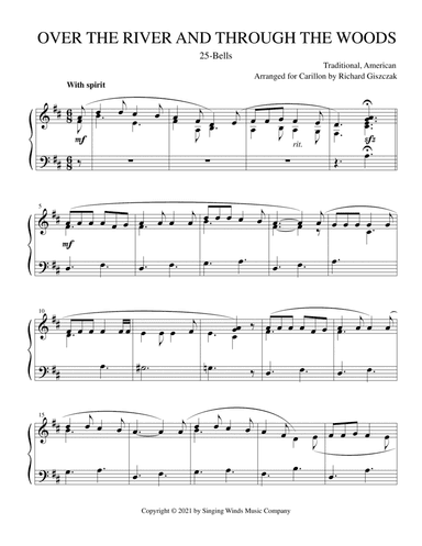 25B. Over the River and Through the Woods (arr. Richard Giszczak)