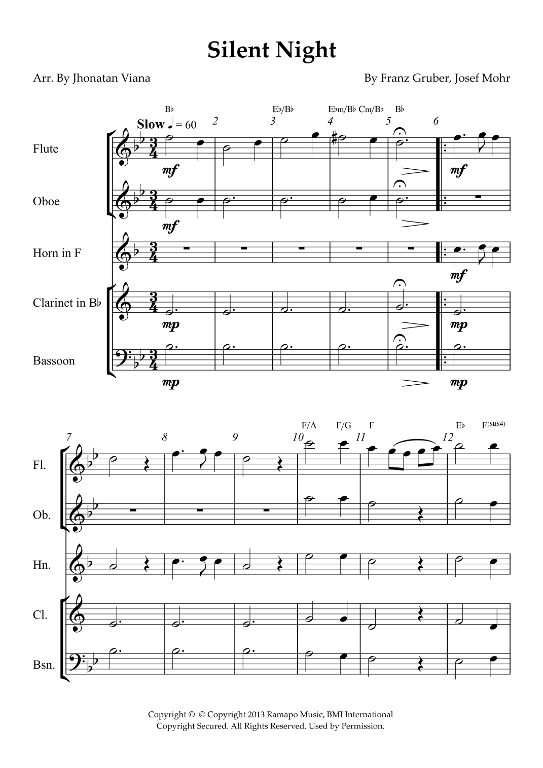 Silent Night (arr. Jhonatan Lucio Viana)
