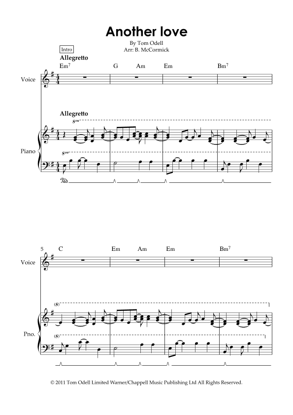 Another Love (arr. B.McCormick)