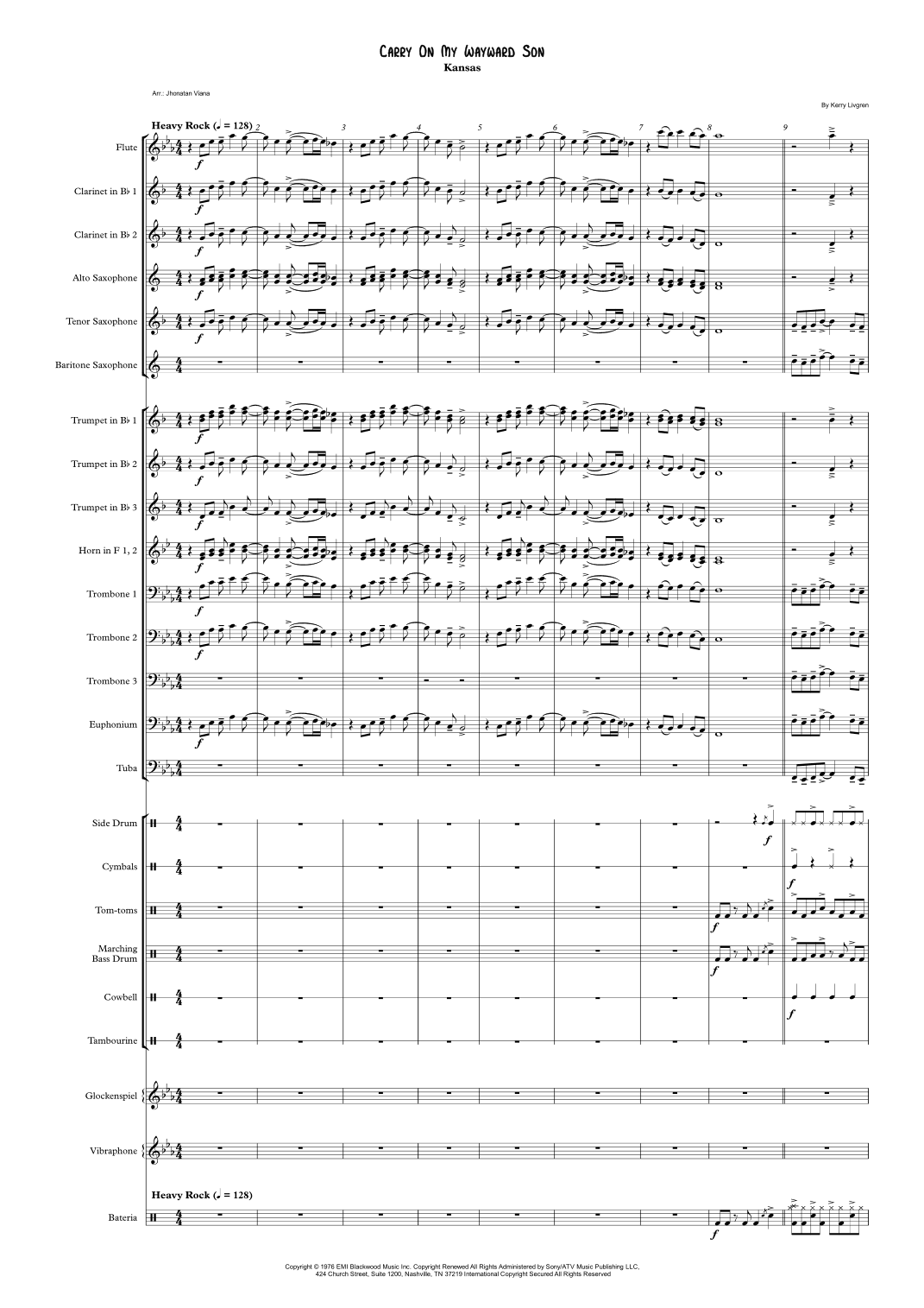 Carry On Wayward Son (arr. Jhonatan Lucio Viana)
