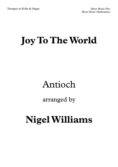 Joy To The World, for Trumpet and Organ (arr. Nigel Williams)