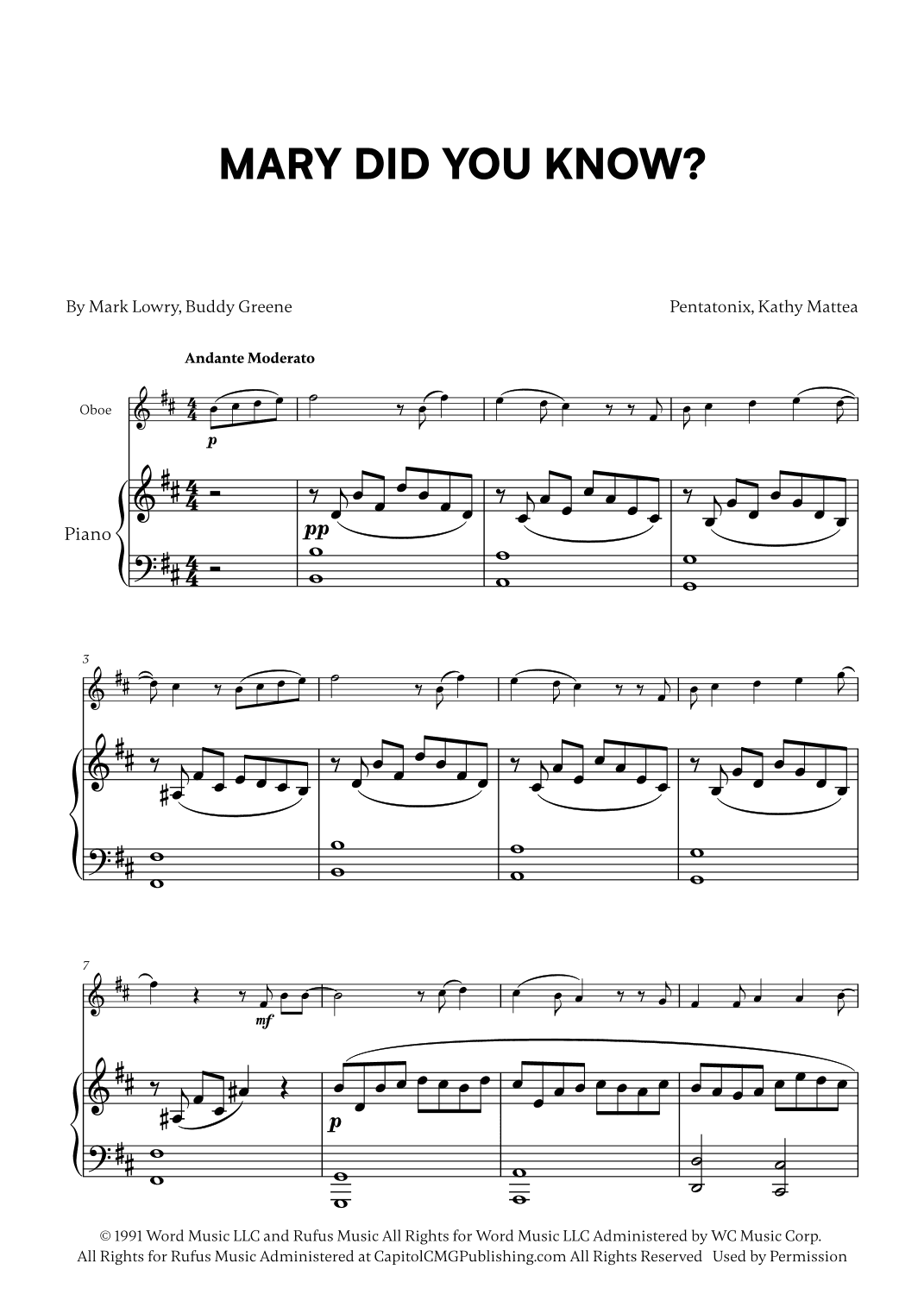 Mary, Did You Know? (arr. Cadenza Editions)