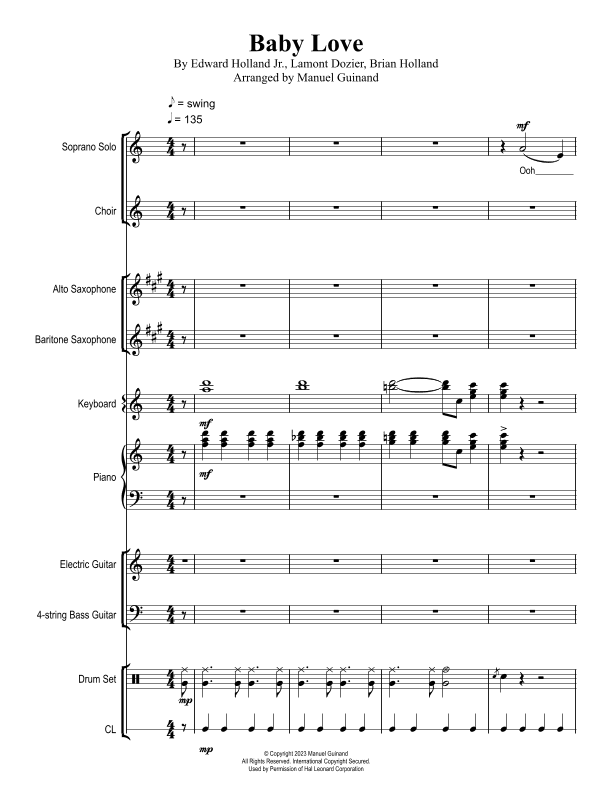 Baby Love (arr. Manuel Guinand)