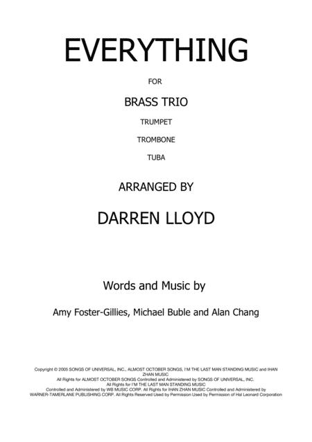 Everything (arr. Pott Shrigley Press)