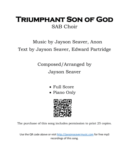 Triumphant Son of God (arr. Jayson Seaver)