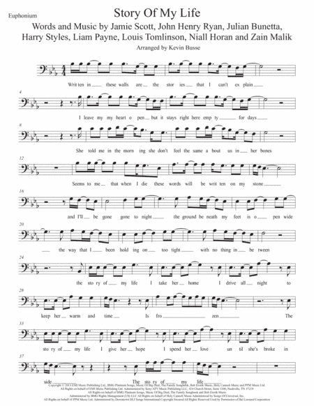 Story Of My Life (arr. Kevin Busse)