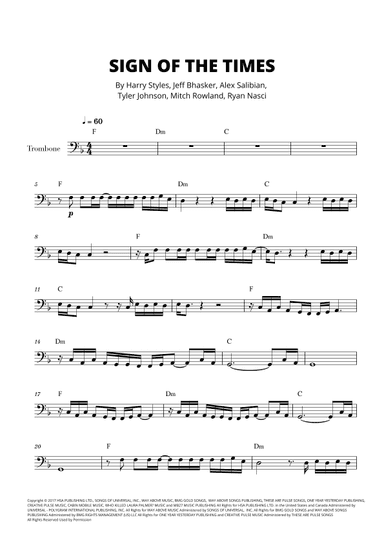 Sign Of The Times (arr. Cadenza Editions)
