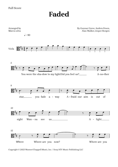 Faded (arr. Márcio Silva)
