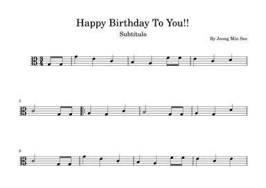 Happy Birthday To You!! (arr. Fernanda Moura)