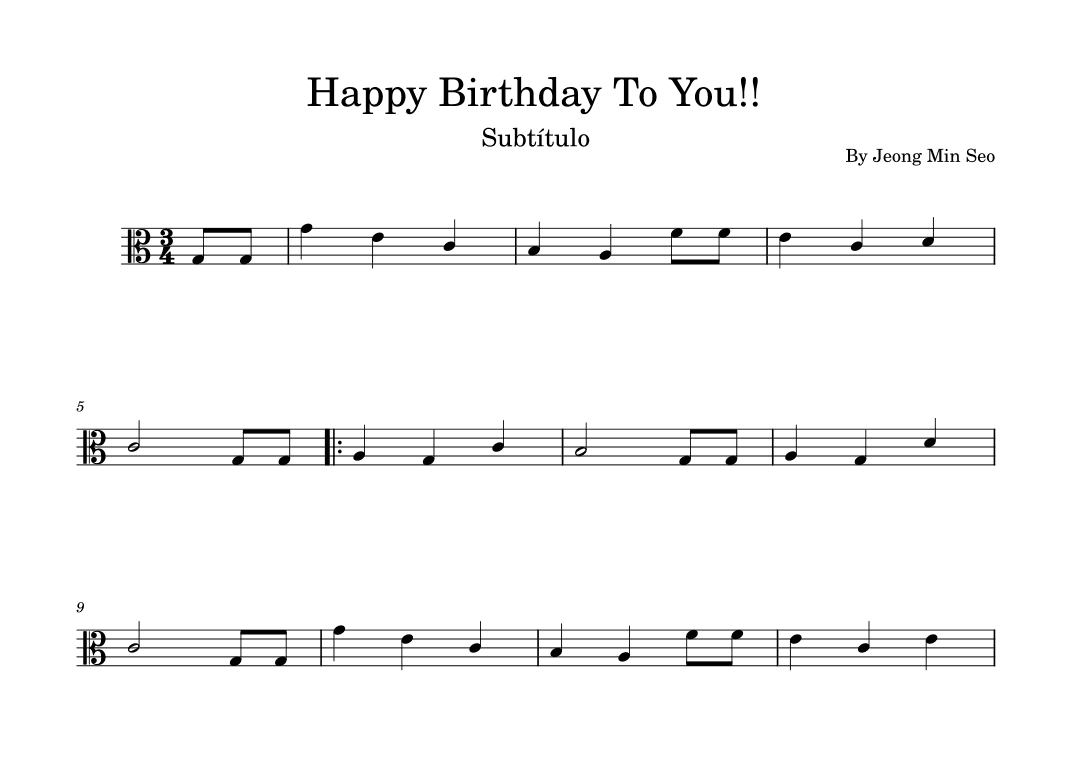 Happy Birthday To You!! (arr. Fernanda Moura)