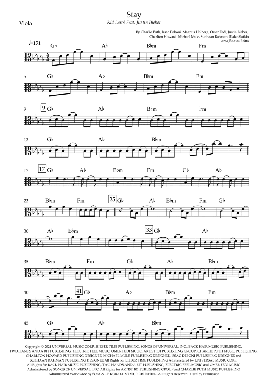 Stay (arr. Jônatas Britto)